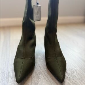 Zara Olive Green Women's Boots